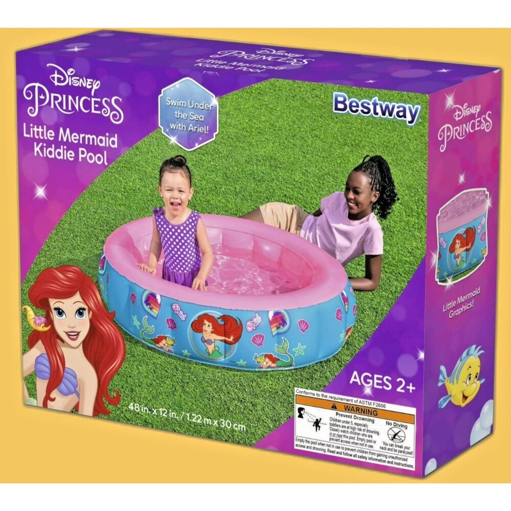 Disney Princess The Little Mermaid Ariel Inflatable Kiddie Pool Age 2+ NEW